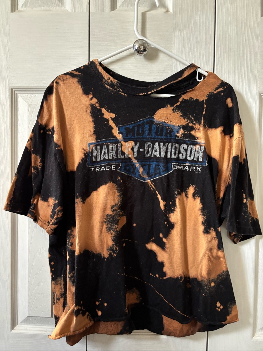 Harley Davidson bleach dyed tshirt